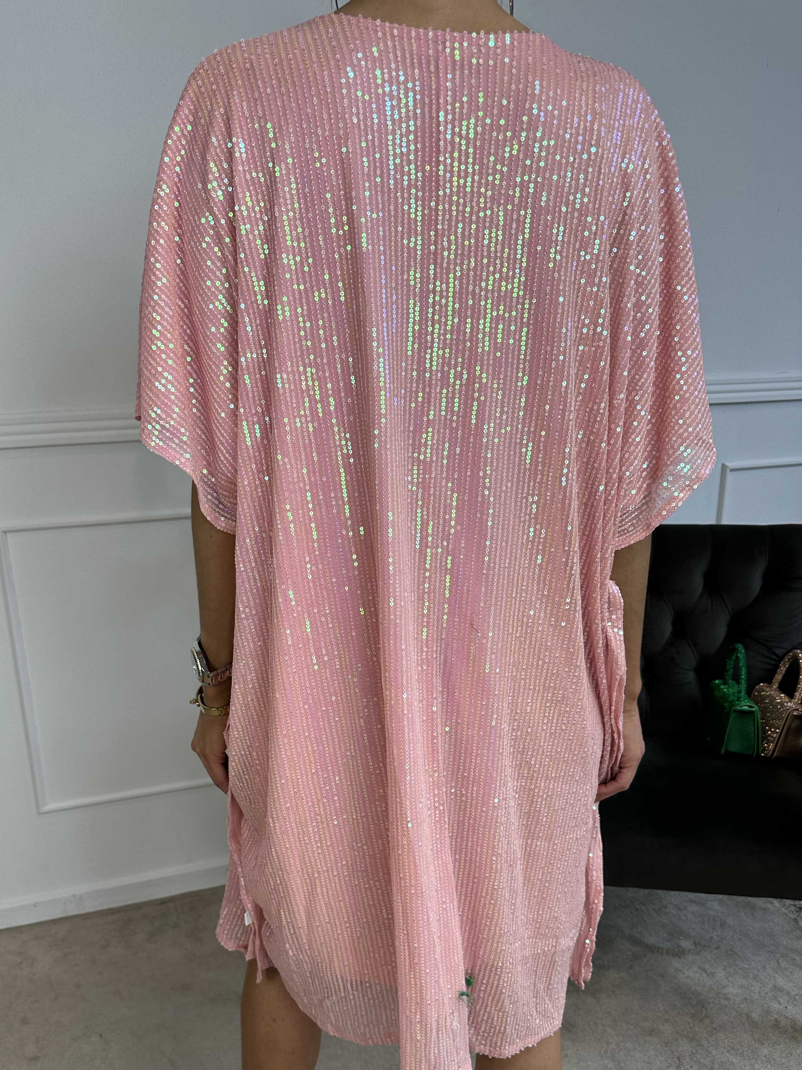 Azmina - Tunikakjole i løs pasform med pailletter